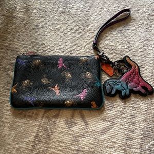 Authentic Coach Rexy Repeat Wristlet and Matching Key Fob